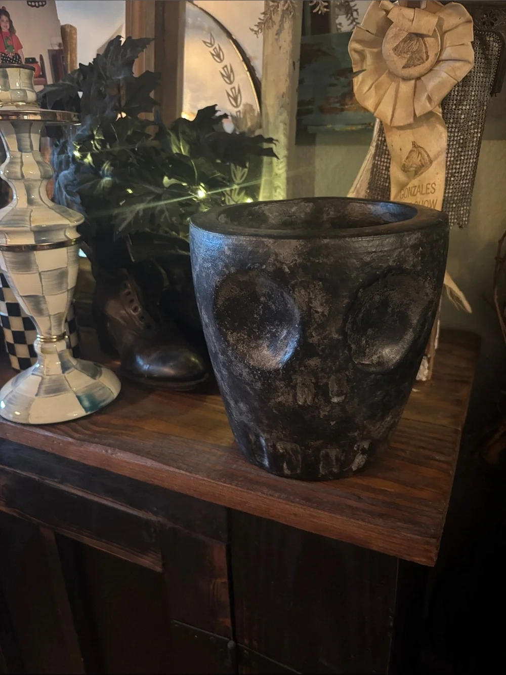 Skeleton Cachepot from Pottery Barn